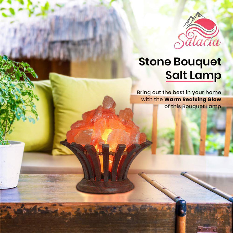 Dakota Fields Stone Bouquet Himalayan Salt Lamp Bowl With Dimmer Cord
